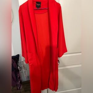 BRAND NEW Bright, red collared  duster - Tracee Ellis Ross Collection